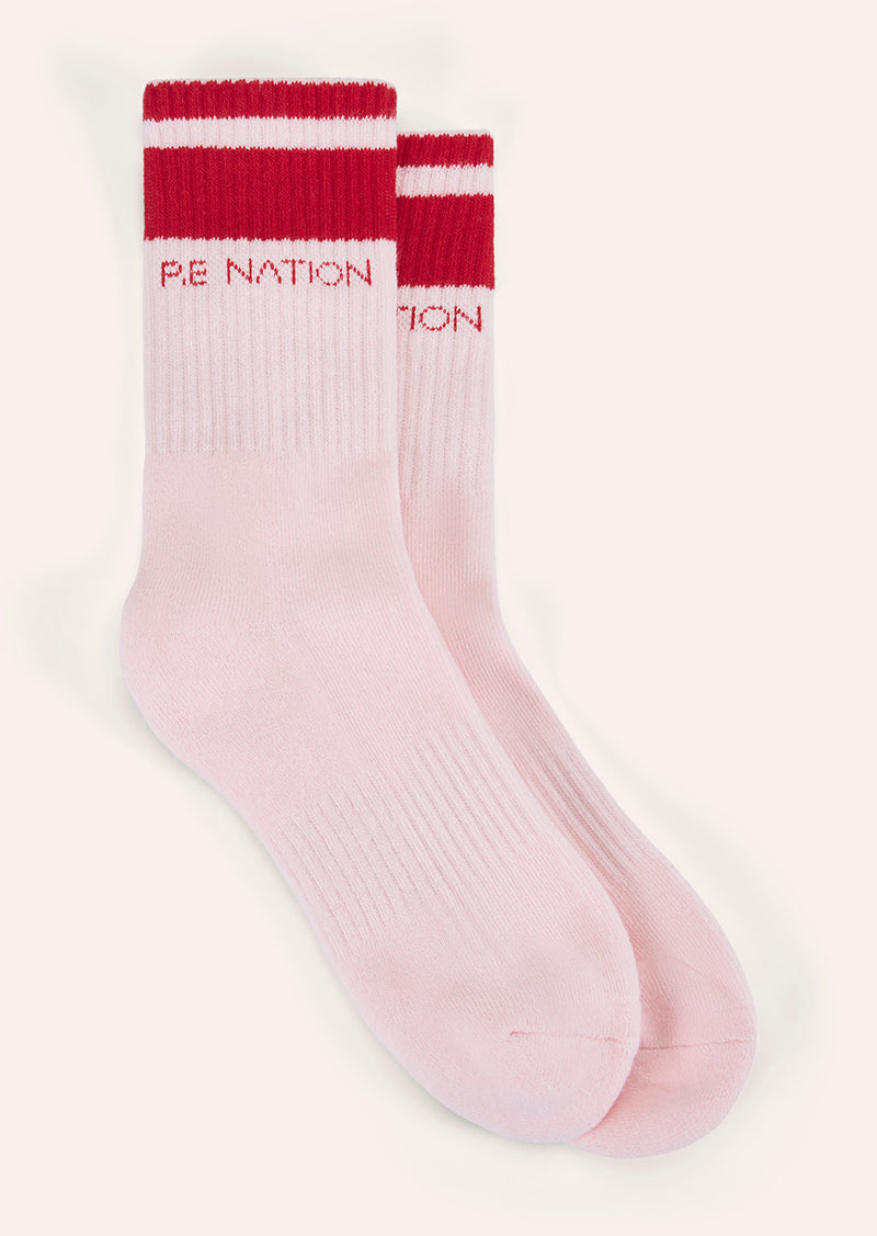 HOMAGE SOCK IN PETAL BY P.E NATION WOMENS PINK SOCK