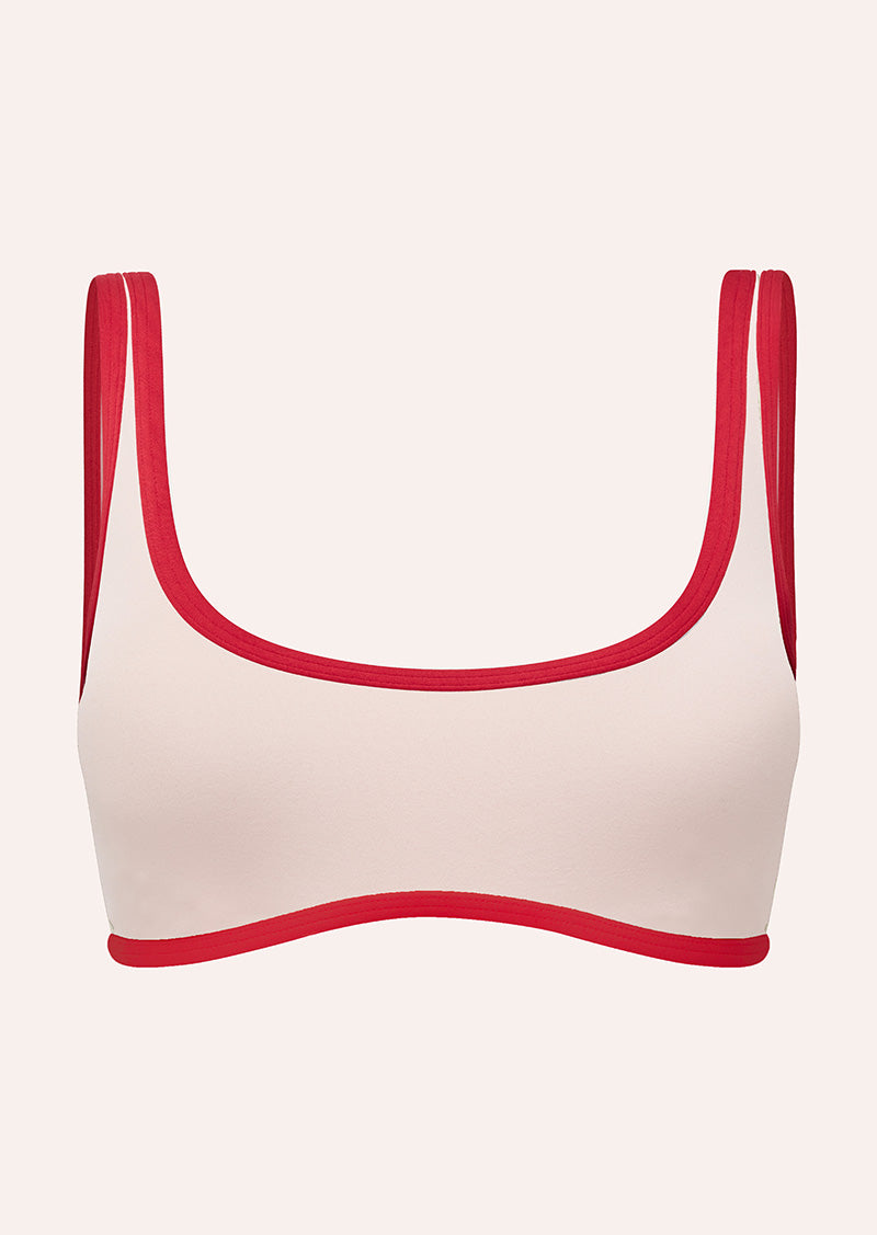 SOLIS SCOOP SPORTS BRA IN SOFT PINK & STRAWBERRY