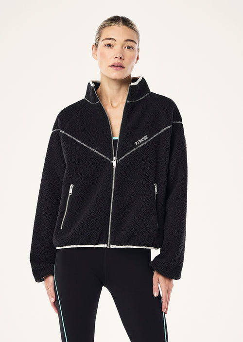 SOUNDTRACK SHERPA JACKET IN BLACK