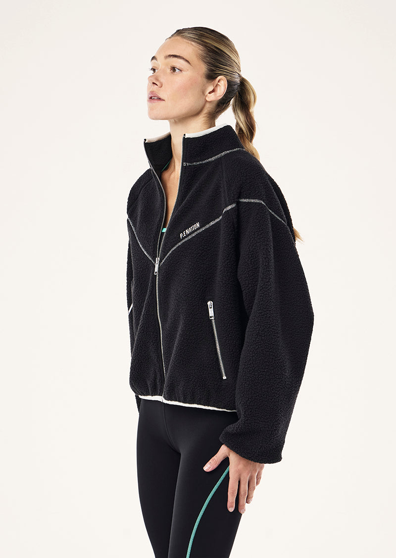 SOUNDTRACK SHERPA JACKET IN BLACK