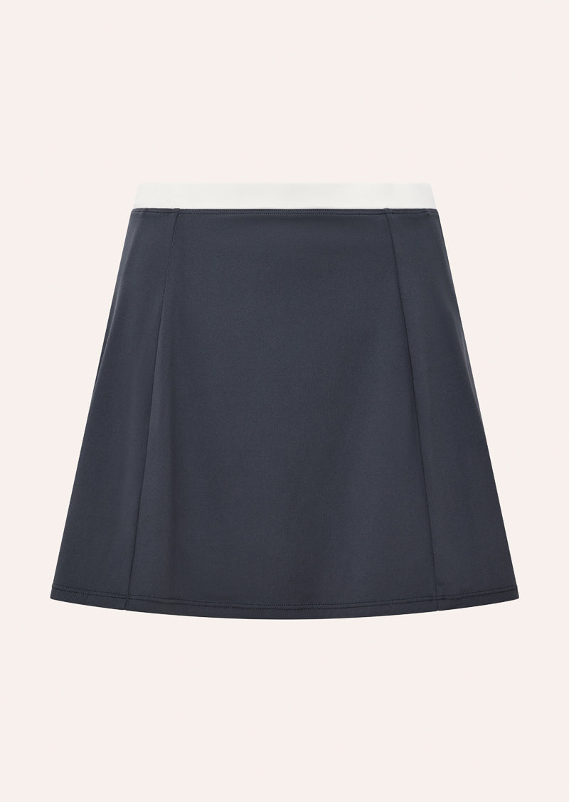 SPECTRUM MINI SKIRT IN MARINE BLUE BY P.E NATION, WOMEN'S ATHLEISURE TENNIS SKIRTS