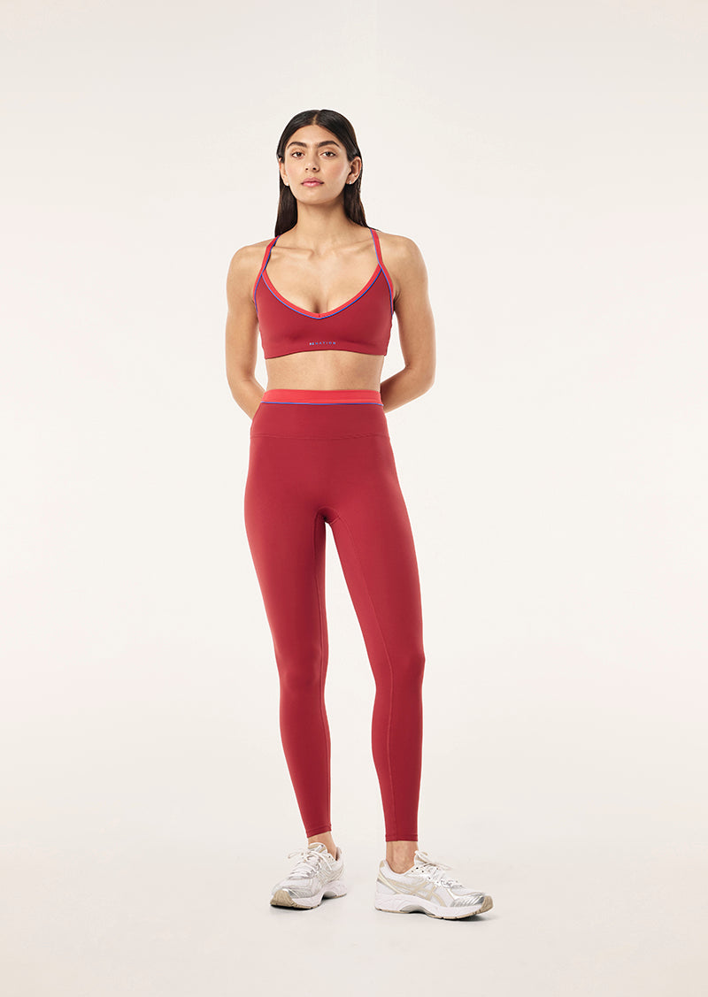 REFLECT FULL LENGTH LEGGING IN CHERRY & STRAWBERRY BY P.E NATION
