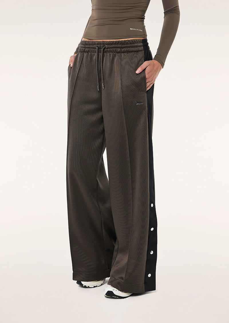 STAPLE TRACKPANT IN MAJOR BROWN BY P.E NATION, WOMEN'S ATHLEISURE TRACKPANTS