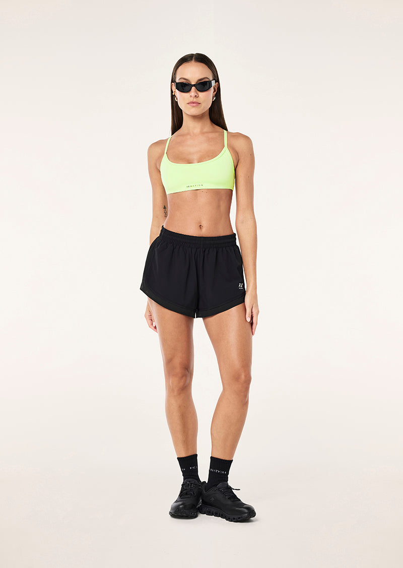 STRIDE SHORT IN BLACK BY P.E NATION, WOMEN'S RUNNING SHORTS