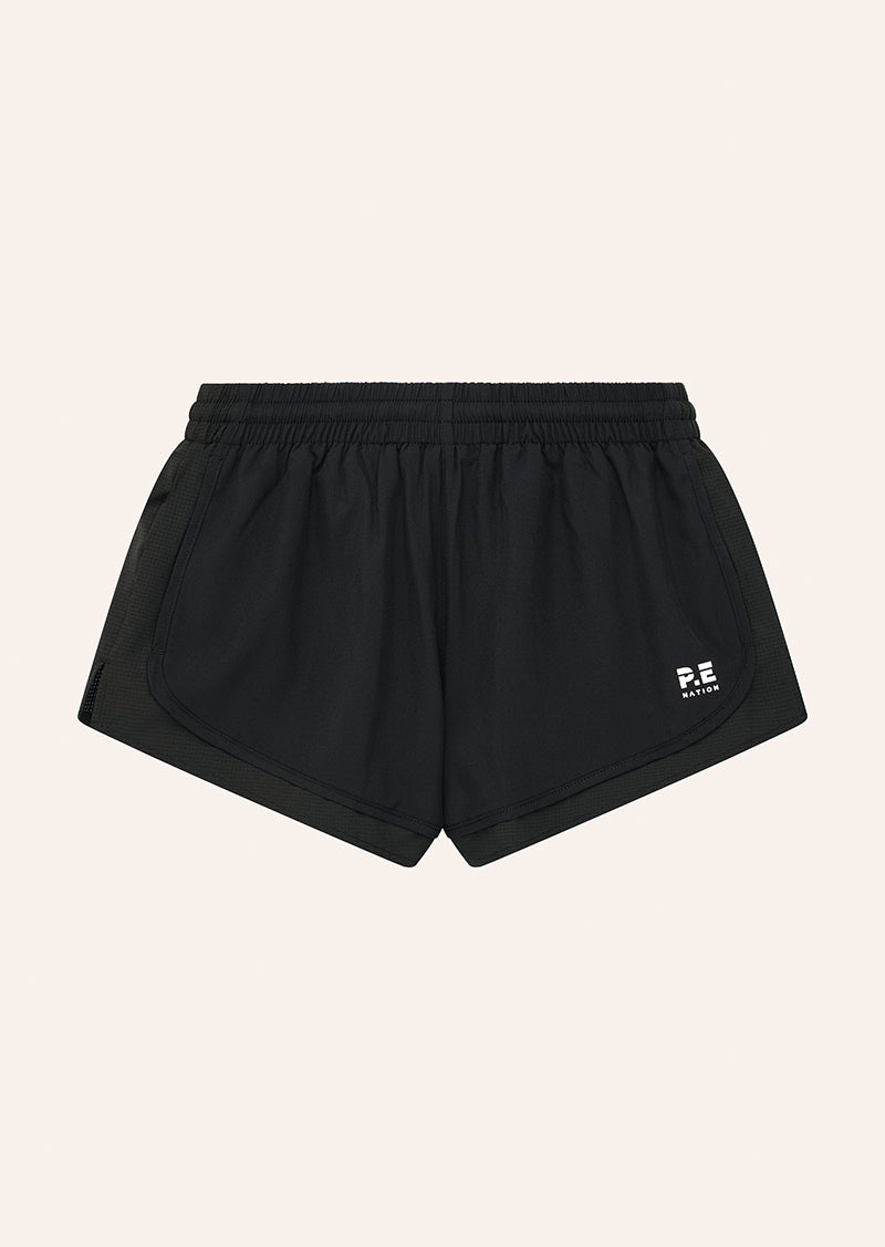 STRIDE SHORT IN BLACK BY P.E NATION, WOMEN'S RUNNING SHORTS