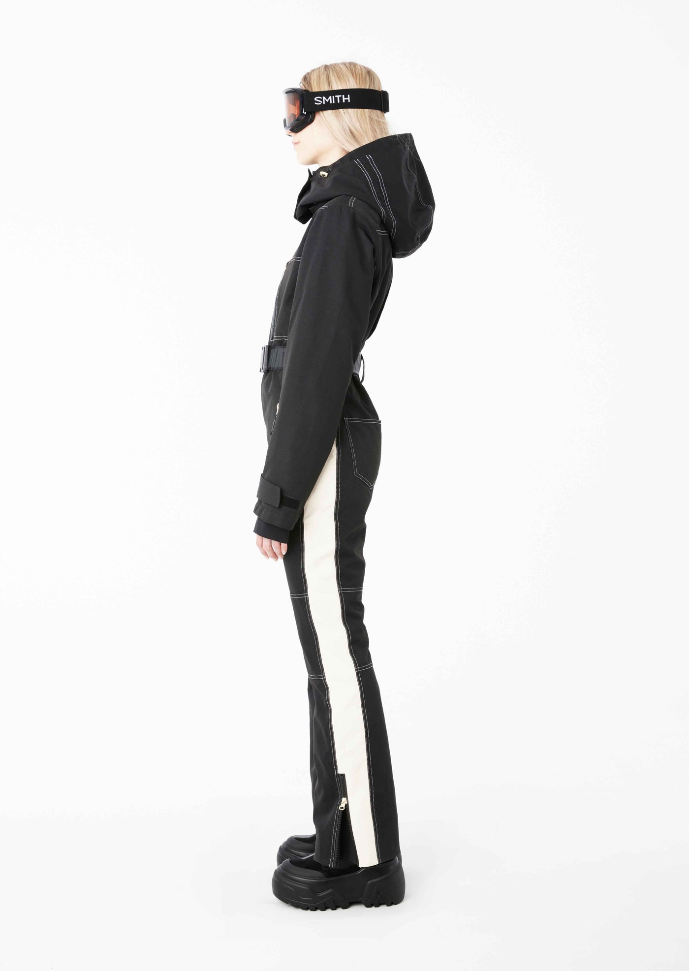 SUMMIT SNOW BOILER SUIT IN BLACK