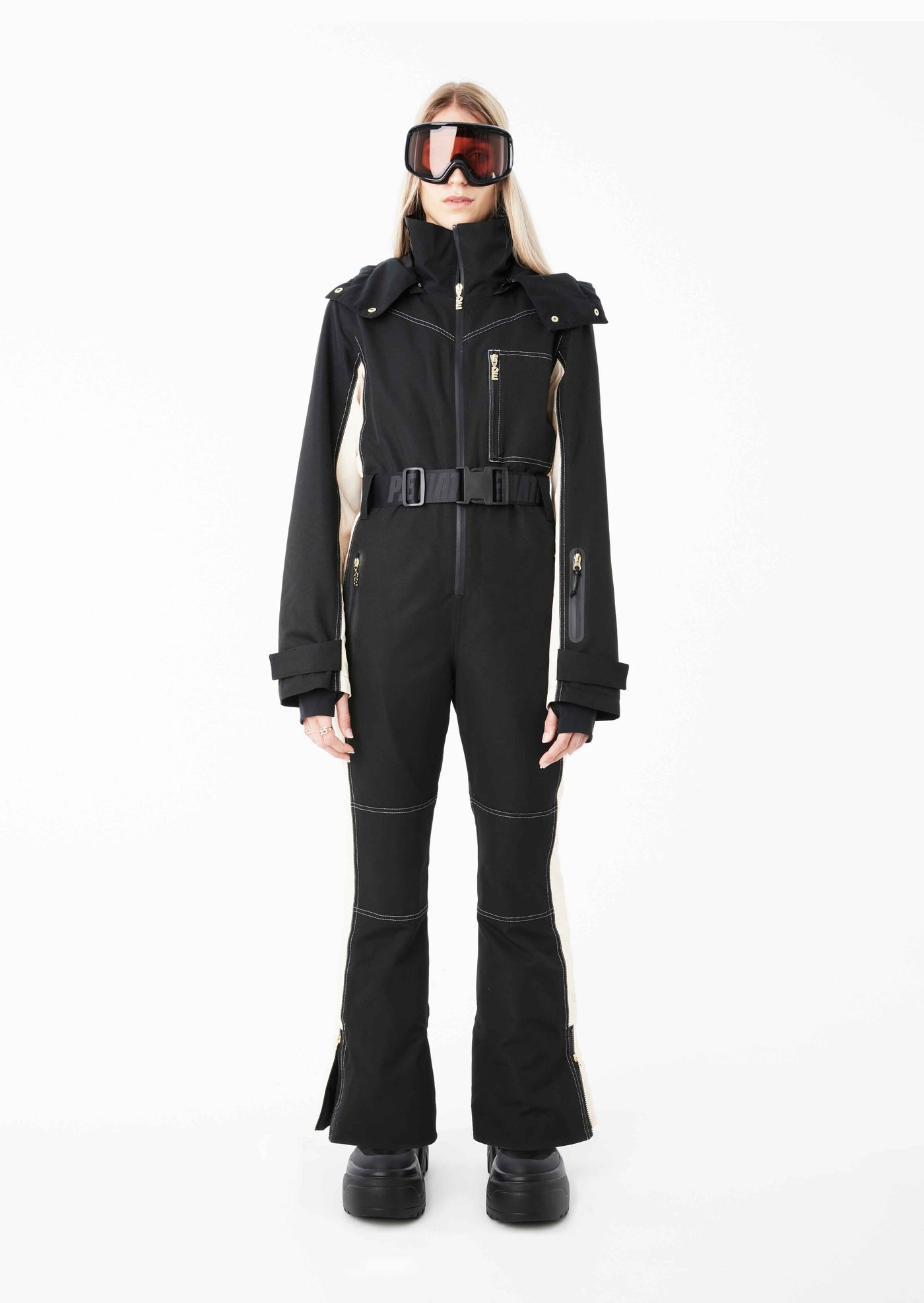 SUMMIT SNOW BOILER SUIT IN BLACK