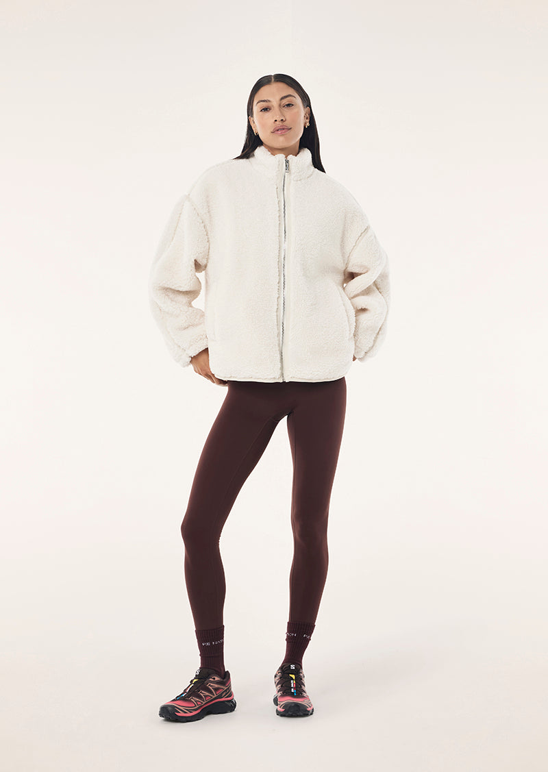 SURGE TEDDY JACKET IN WHISPER WHITE