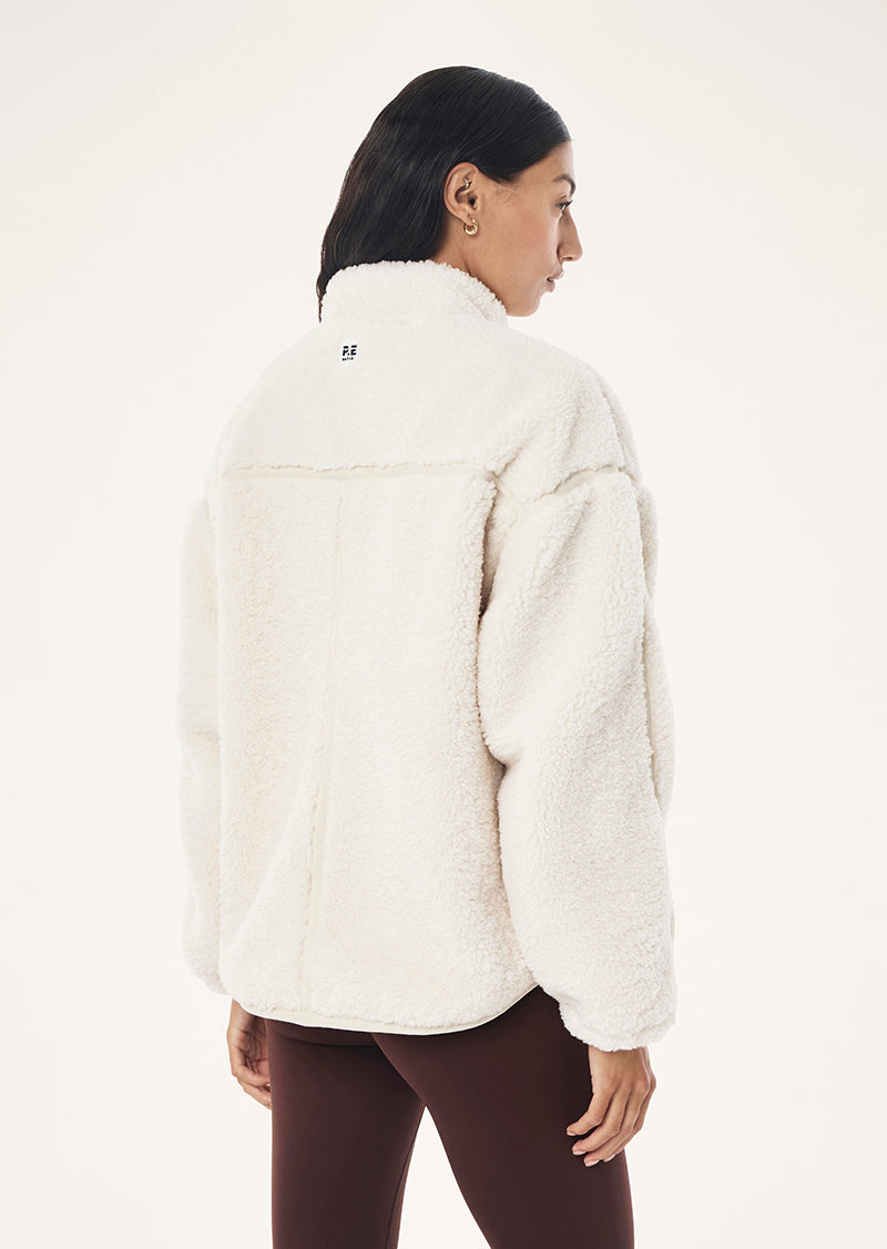 SURGE TEDDY JACKET IN WHISPER WHITE