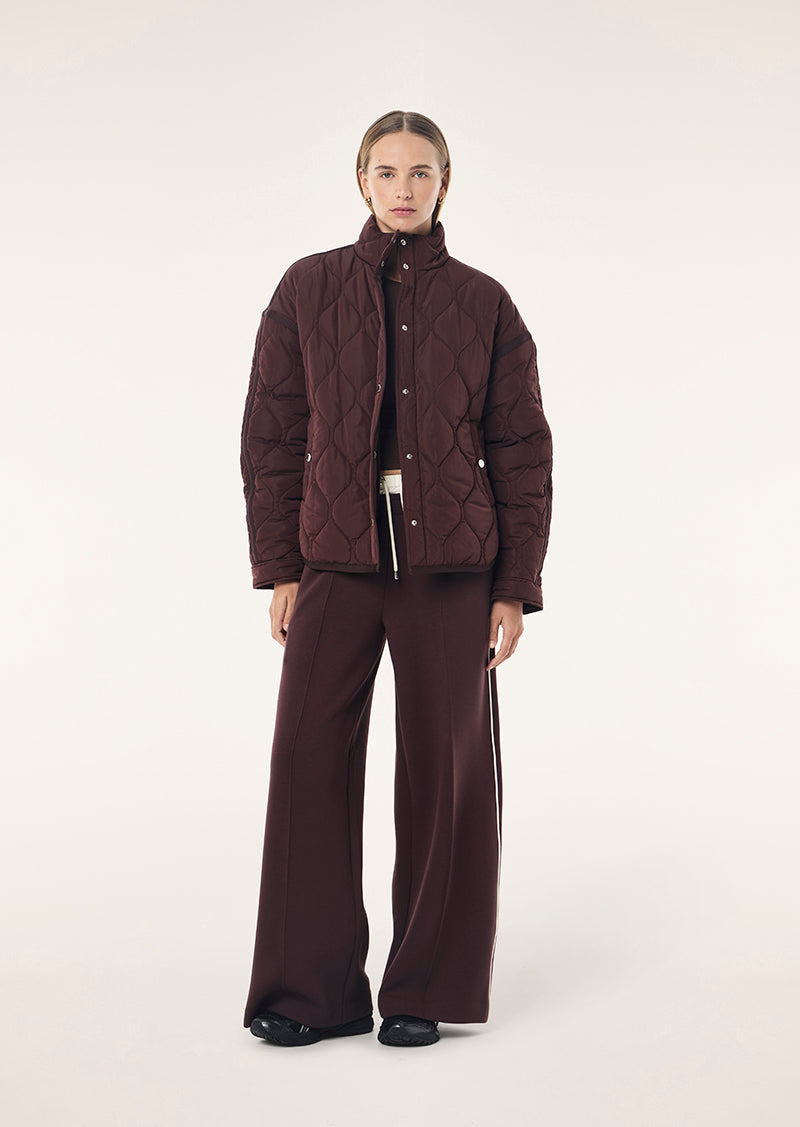 Surge Quilt Jacket in Mehogany by P.E Nation, Women's Athleisure Quilted Jackets