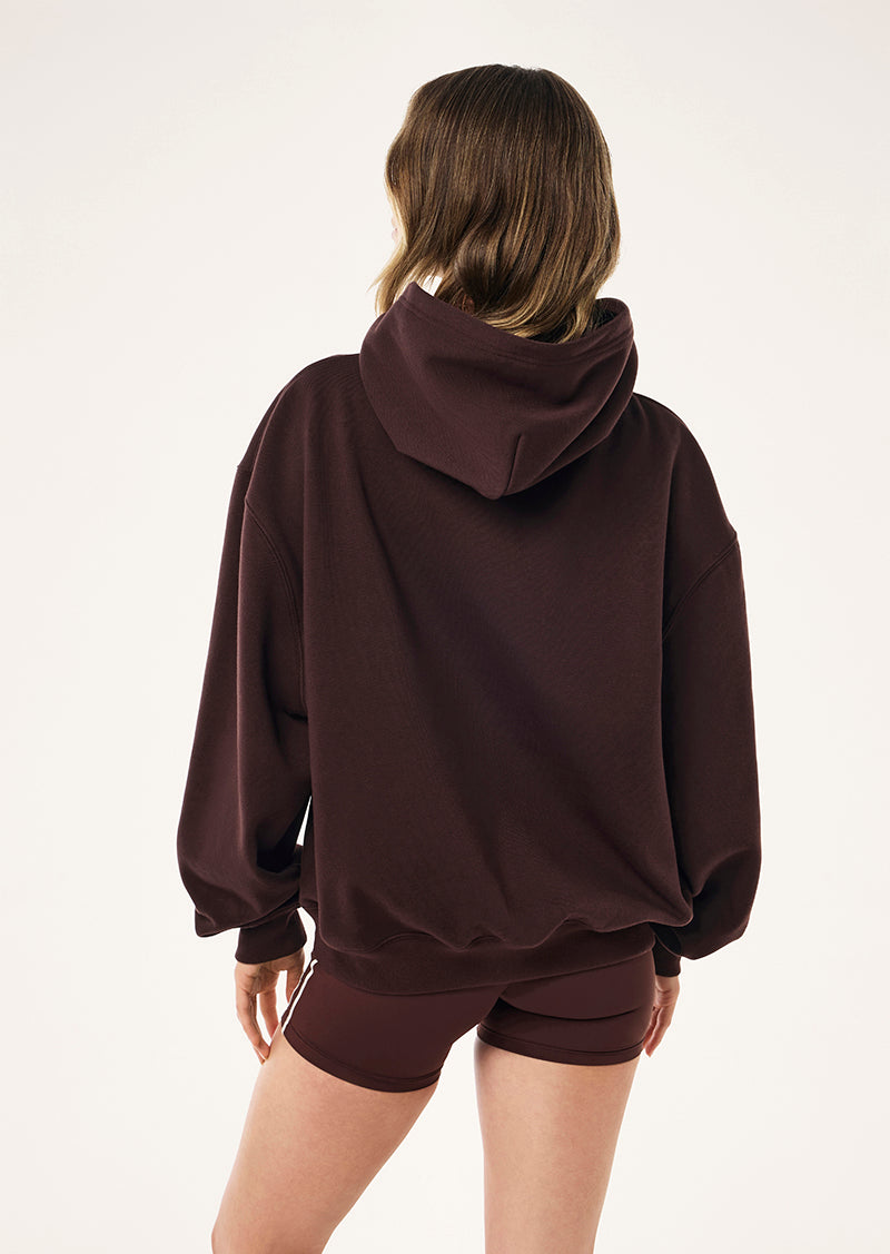 SWERVE OVERSIZED HOODIE IN MAHOGANY