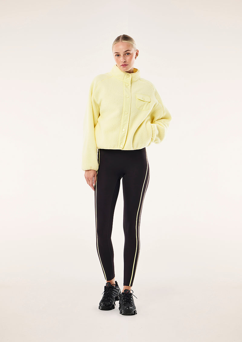 TAKEOVER JACKET IN SOFT YELLOW BY P.E NATION, WOMEN'S SHERPA JACKETS