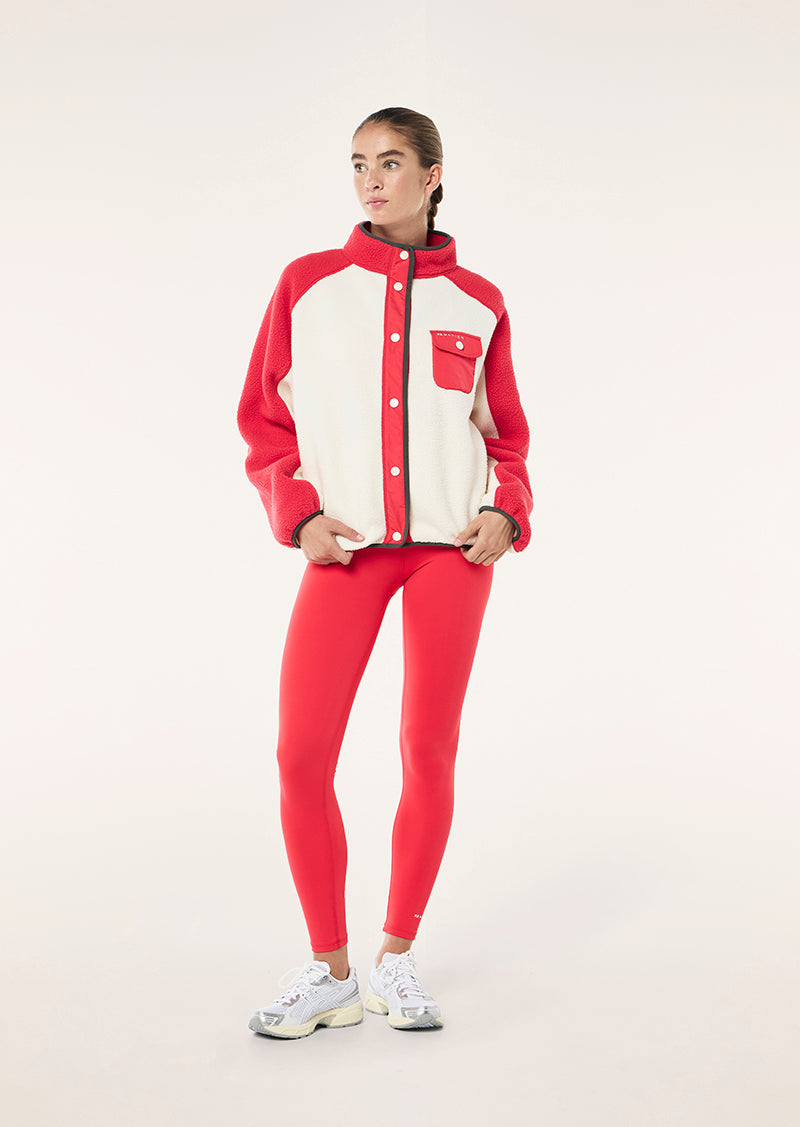 VITA FULL LENGTH LEGGING IN STRAWBERRY & OPTIC WHITE