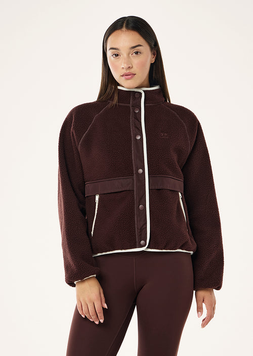 TECHNIQUE JACKET IN MAHOGANY BY P.E NATION