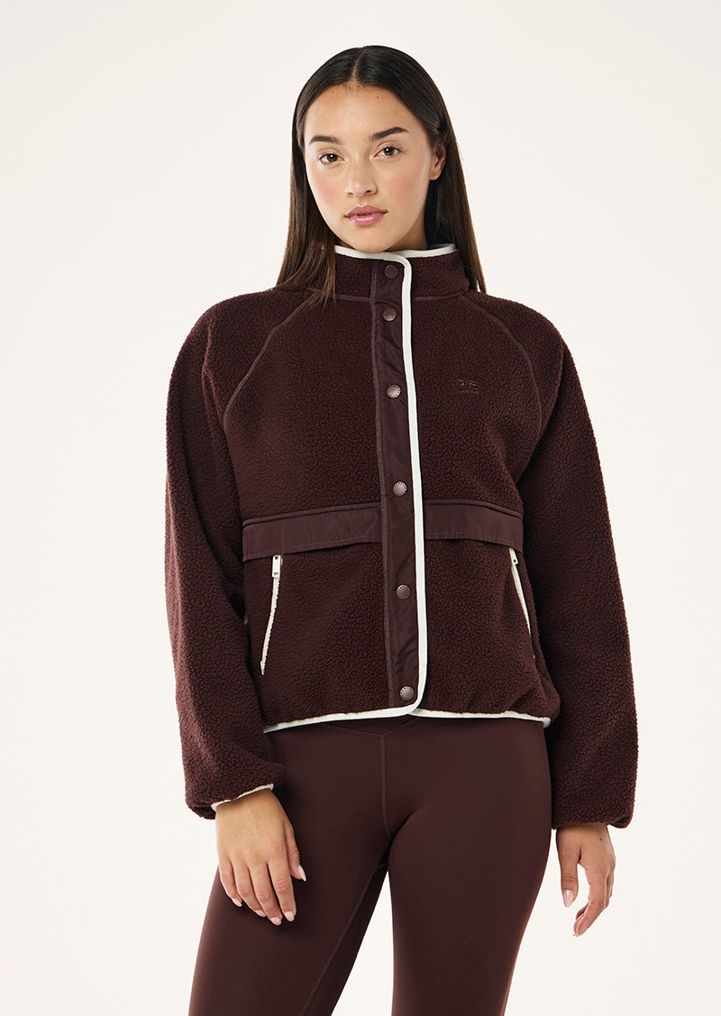 TECHNIQUE JACKET IN MAHOGANY BY P.E NATION