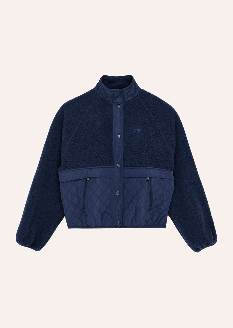 TECHNIQUE QUILT JACKET IN DARK NAVY BY P.E NATION, WOMEN'S ATHLEISURE JACKETS
