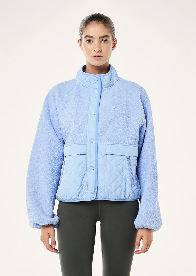 P.E NATION WOMENS TECHNIQUE QUILT JACKET IN DUSTY BLUE WOMENS JACKET