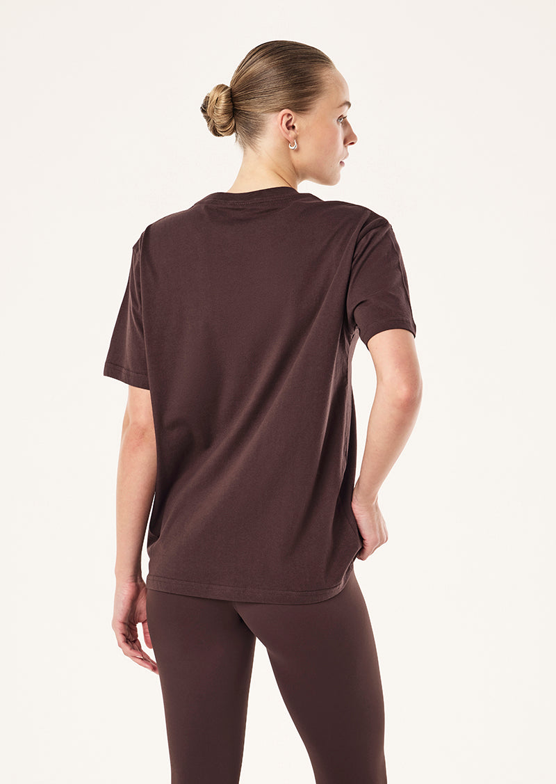 TIDAL RELAXED TEE IN DARK PLUM BY P.E NATION, WOMEN'S ATHLEISURE RELAXED TEE