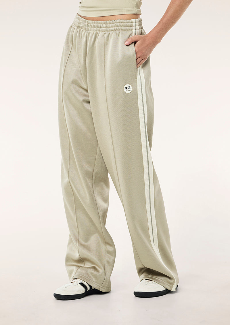 TRICOT TRACKPANT IN BISCUIT BY P.E NATION WOMENS ATHLEISURE TRACKPANT