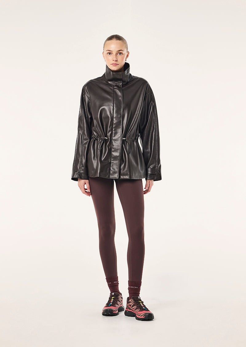 VECTOR JACKET IN DARK PLUM BY P.E NATION, WOMEN'S ATHLEISURE LEATHER JACKETS