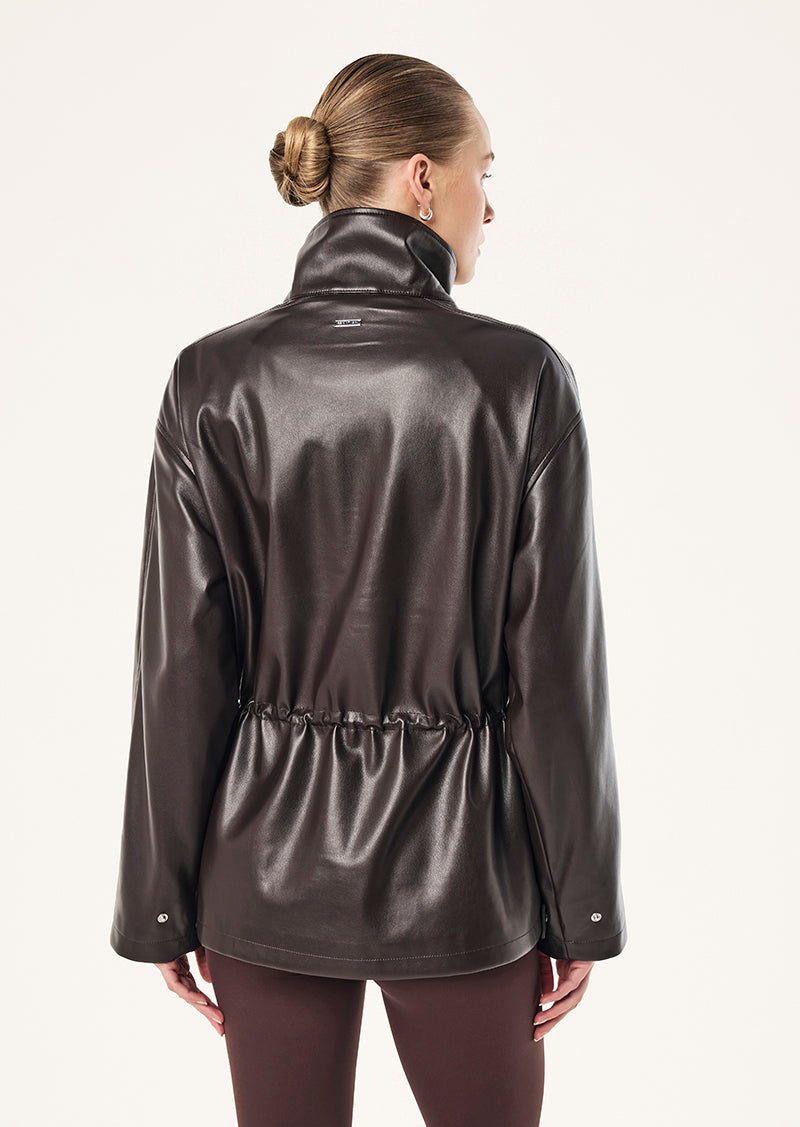 VECTOR JACKET IN DARK PLUM BY P.E NATION, WOMEN'S ATHLEISURE LEATHER JACKETS