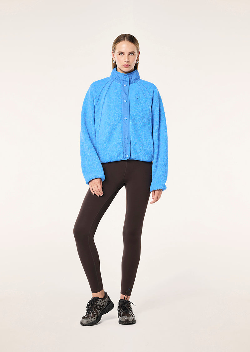 VENTURE SHERPA JACKET IN MARINA BLUE BY P.E NATION, WOMEN'S ATHLEISURE JACKETS