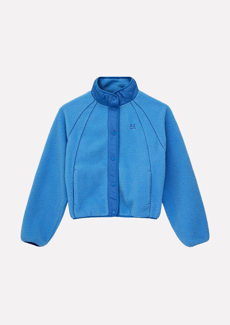 VENTURE SHERPA JACKET IN MARINA BLUE BY P.E NATION, WOMEN'S ATHLEISURE JACKETS