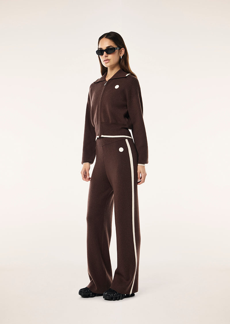 VERGE KNIT JACKET IN GREY MARLE BY P.E NATION, WOMENS ATHLEISURE LOUNGEWEAR KNIT JACKET GREY
