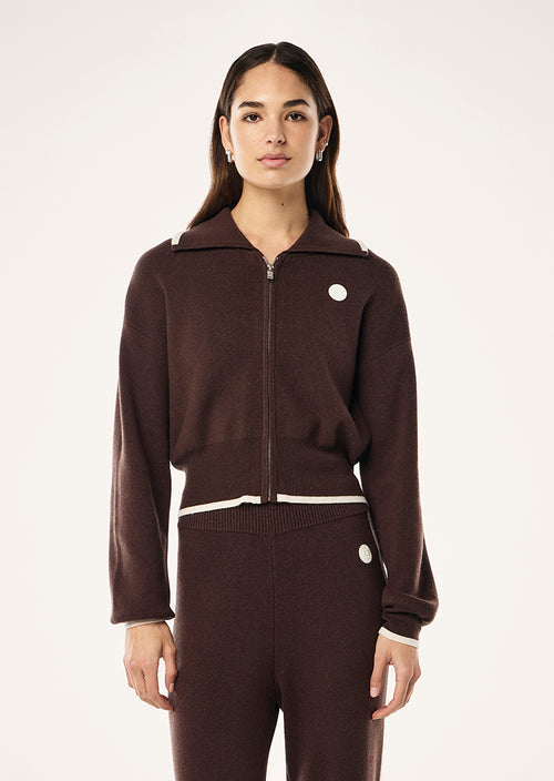 VERGE KNIT JACKET IN GREY MARLE BY P.E NATION