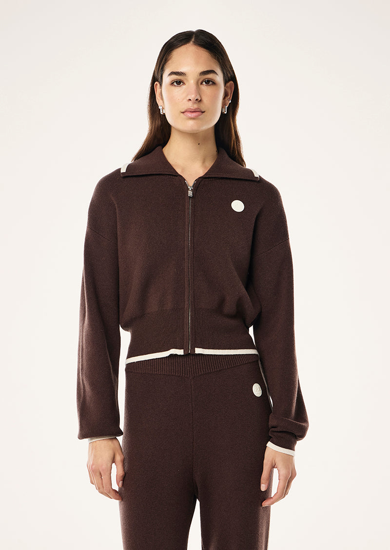 VERGE KNIT JACKET IN GREY MARLE BY P.E NATION