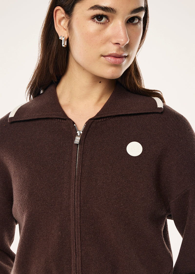 VERGE KNIT JACKET IN GREY MARLE BY P.E NATION, WOMENS ATHLEISURE LOUNGEWEAR KNIT JACKET GREY