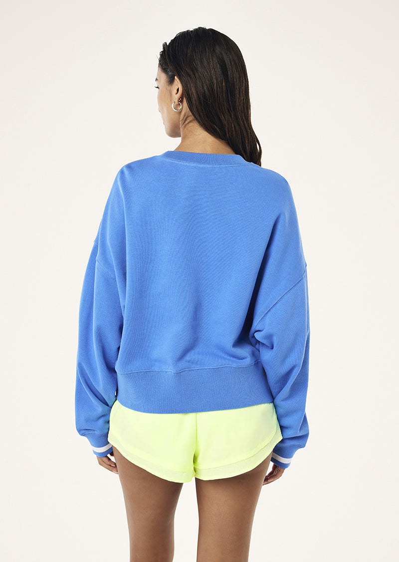 VITA SWEAT IN PALACE BLUE BY P.E NATION WOMENS ATHLEISURE SWEAT SHIRTS