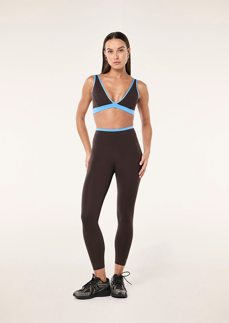 VITA 7/8 LEGGING IN COFFEE & MARINA BLUE BY P.E NATION