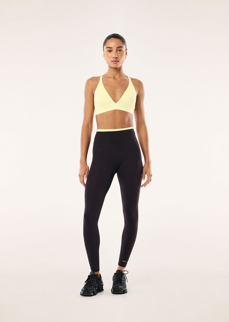 VITA FULL LENGTH LEGGING IN BLACK BEAN AND SOFT YELLOW BY P.E NATION