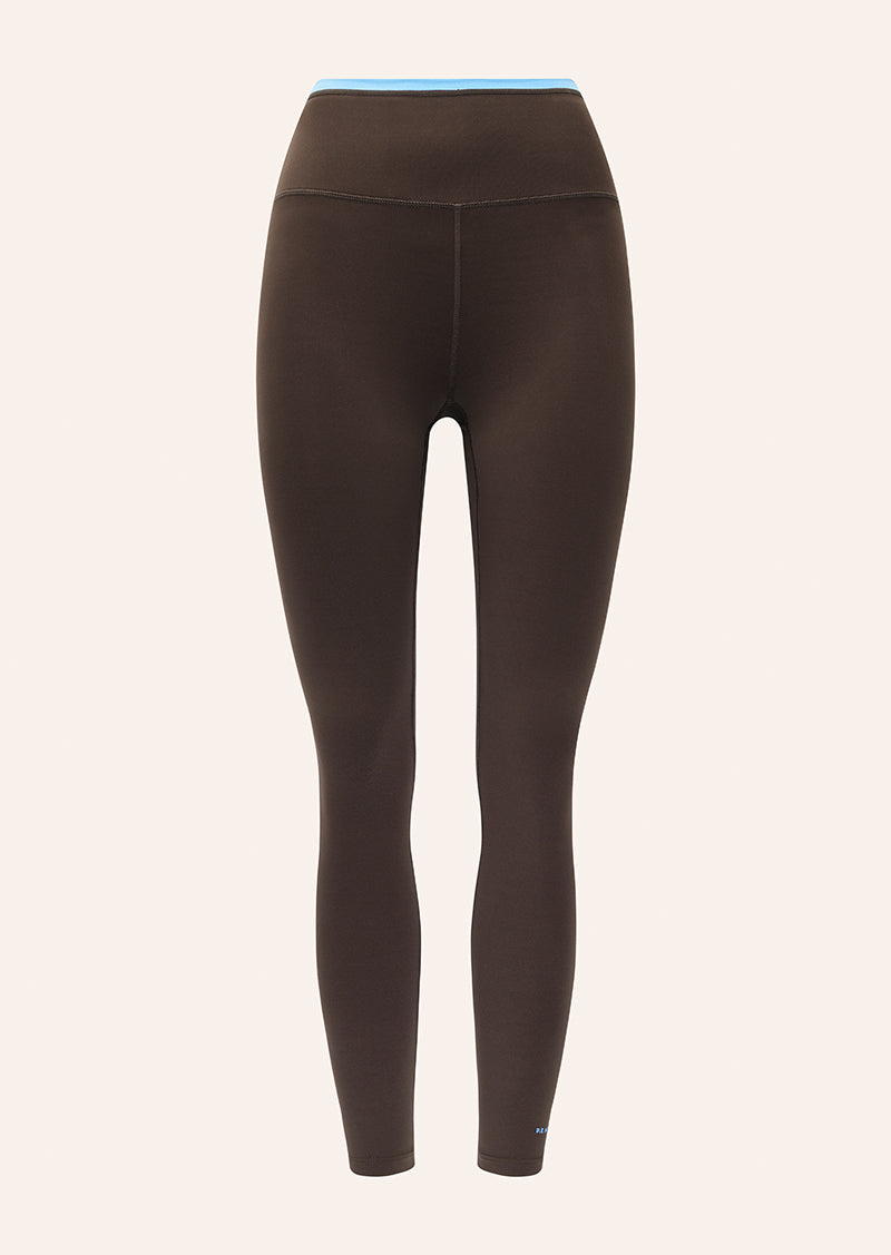 VITA FULL LENGTH LEGGING IN COFFEE & MARINA BY P.E NATION, WOMEN'S ATHLEISURE LEGGINGS