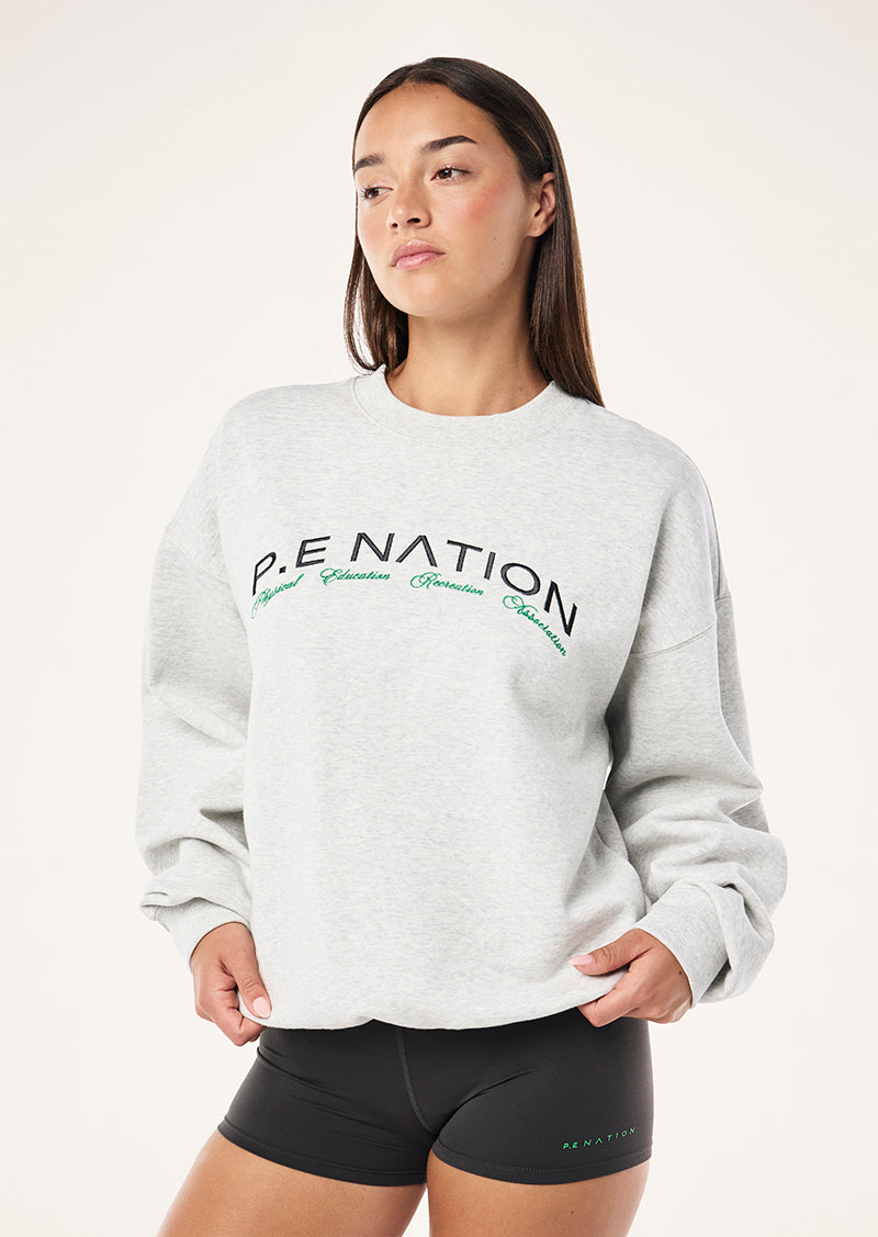 VOLUME SWEAT IN GREY MARLE
