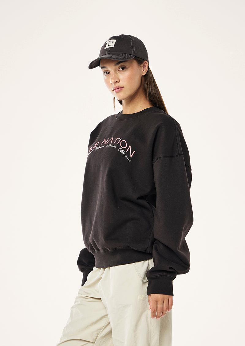 VOLUME SWEAT IN WASHED LICORICE BY P.E NATION WOMENS ATHLEISURE SWEATSHIRT