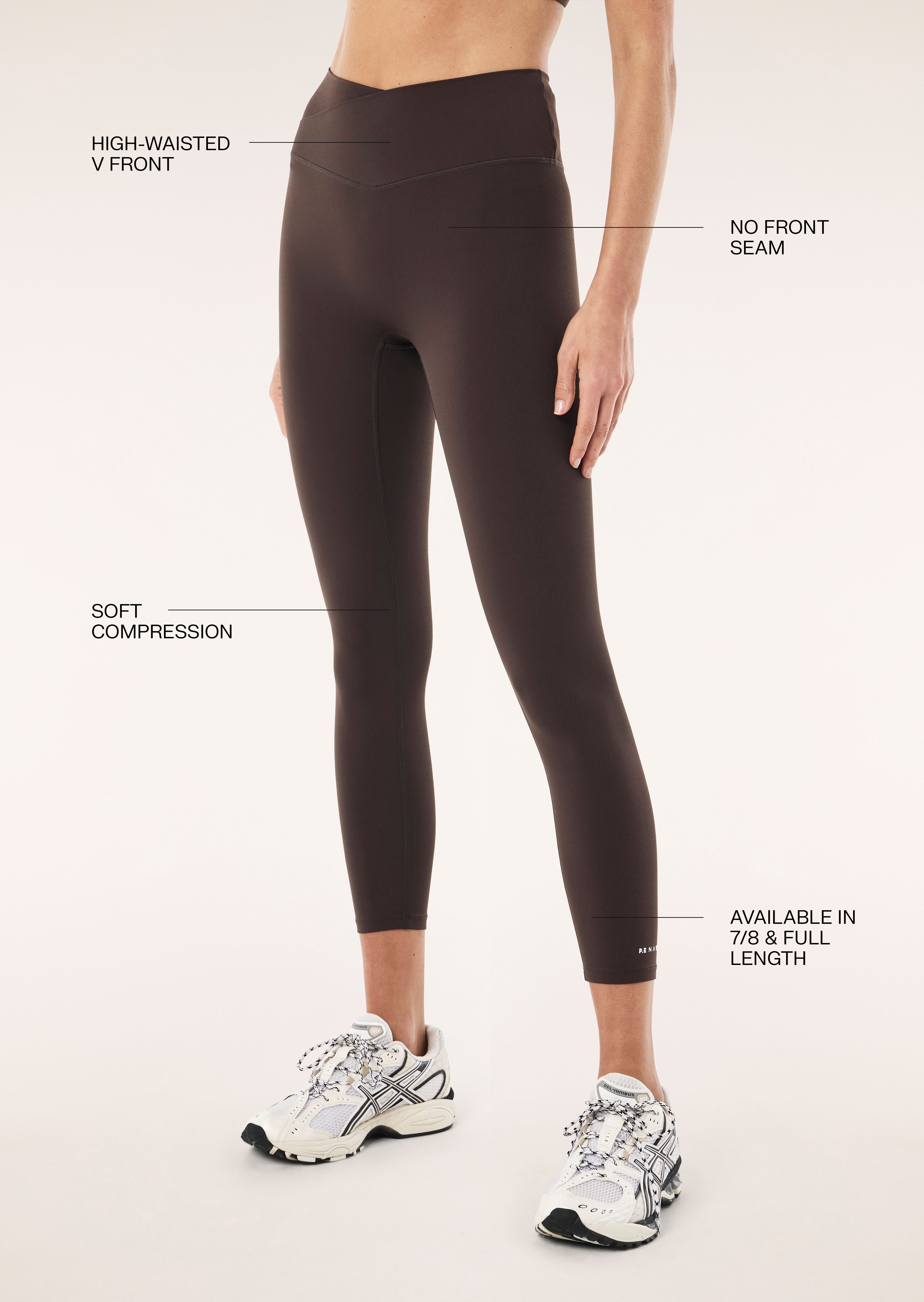WANDER 7/8 LEGGING IN COFFEE