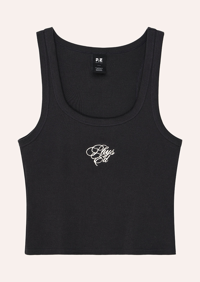 WEEKEND RIB TANK IN LICORICE