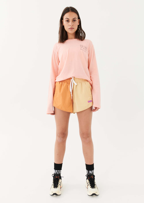 HEADS UP LS TOP IN PEACH BUD