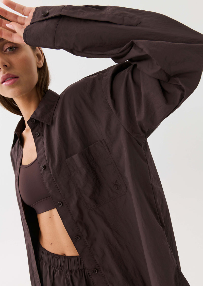 INTERVAL SHIRT IN COFFEE BEAN