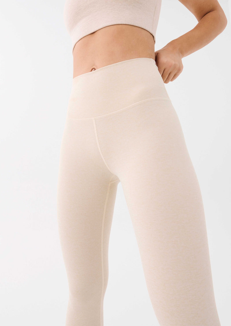 PHASED LEGGING IN WARM GREY MARL
