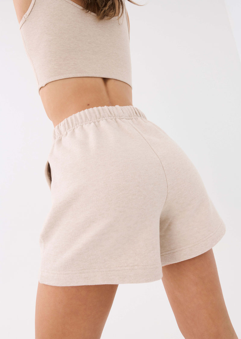 ALL AROUND SHORT IN WARM GREY MARL