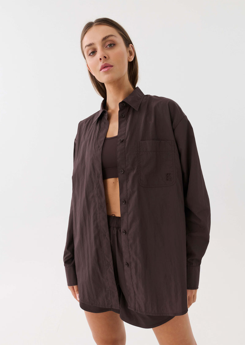 INTERVAL SHIRT IN COFFEE BEAN
