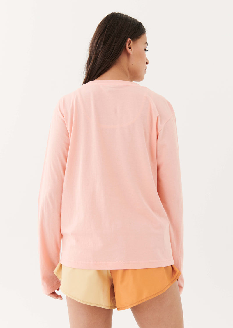 HEADS UP LS TOP IN PEACH BUD