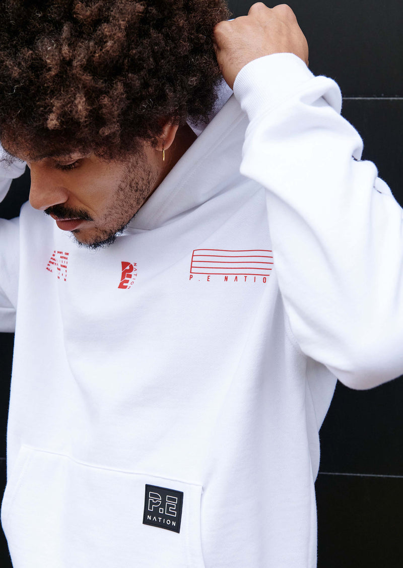 LAY DOWN HOODIE IN WHITE