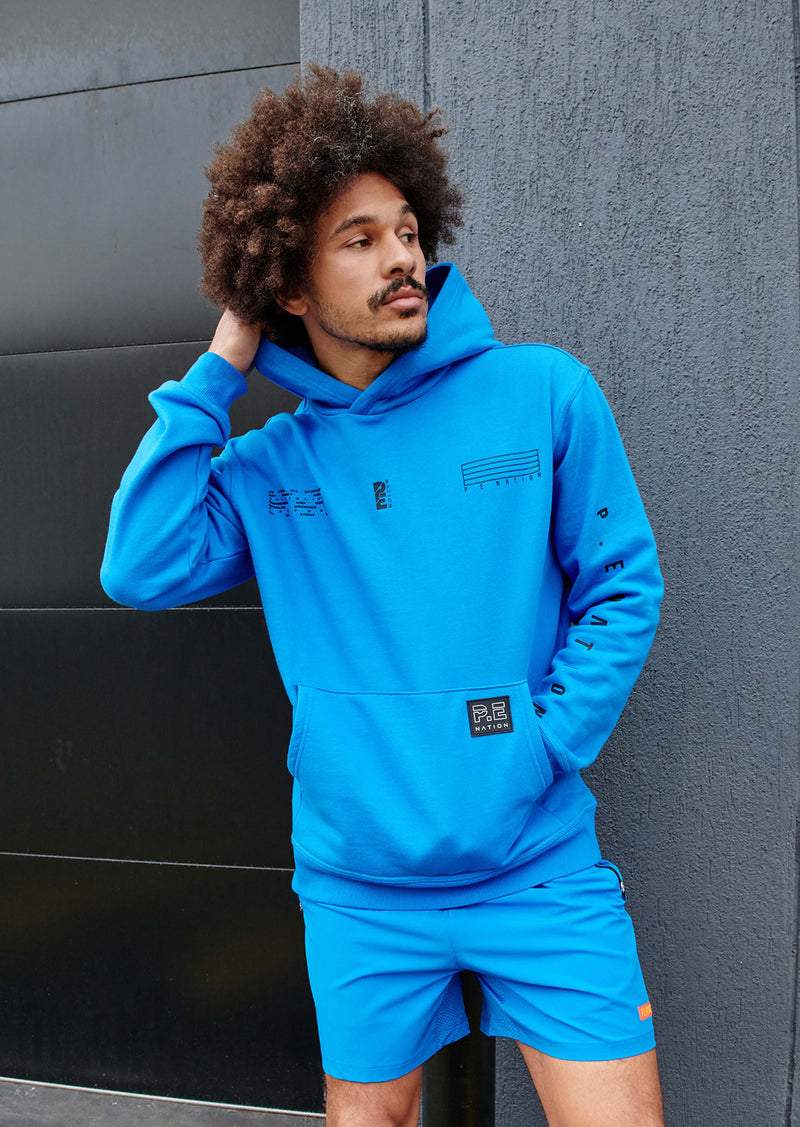 LAY DOWN HOODIE IN ELECTRIC BLUE
