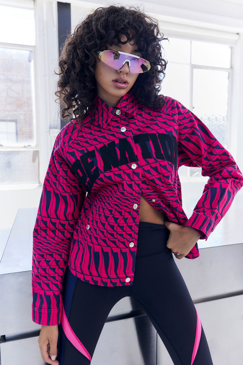 EMPIRE JACKET IN GEOMETRIC PRINT