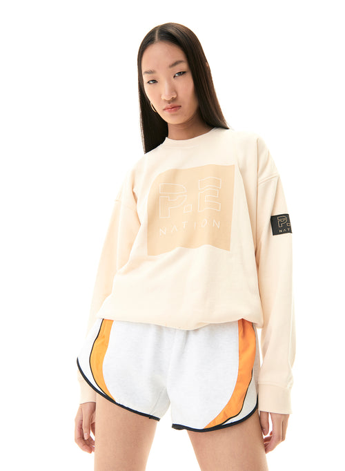 ARCADE SWEAT IN PEARLED IVORY