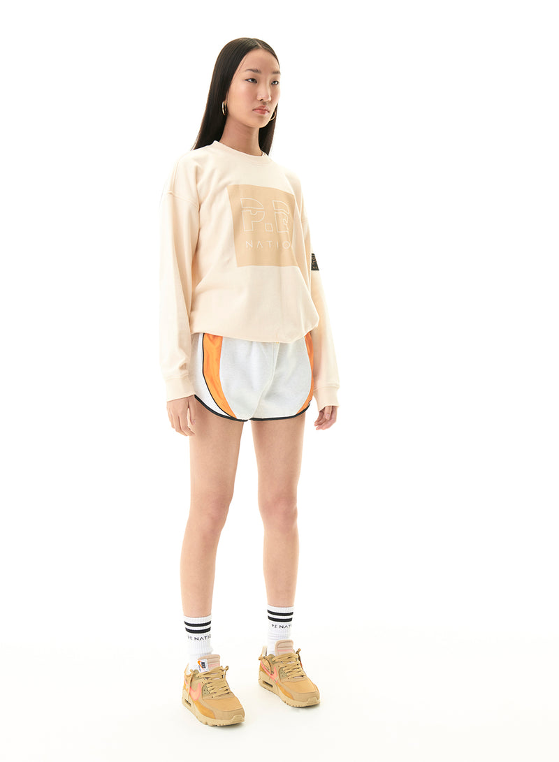 ARCADE SWEAT IN PEARLED IVORY